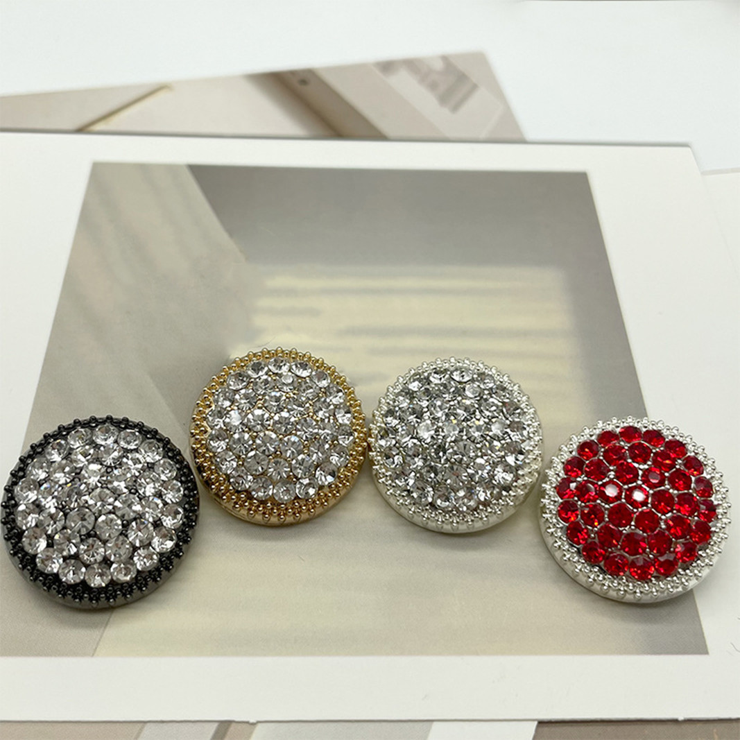 Button Hole Cutter - Luxcy Bottone in metallo con strass