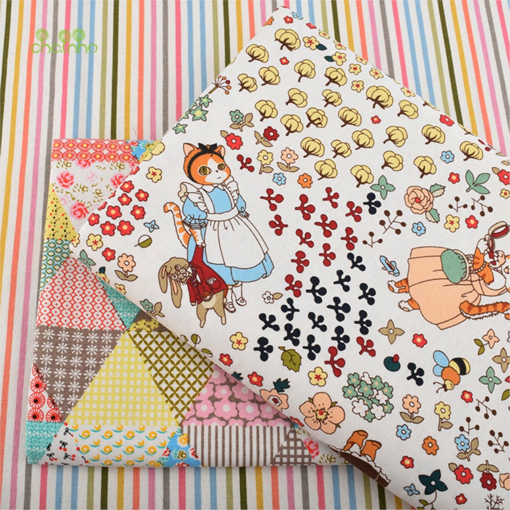 Sewing Geotextile Fabric - Chainho, tessuto stampato in cotone e