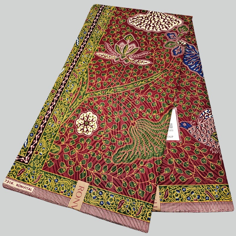 Sewing Batik Fabric - Tessuto Batik Africano in Cotone Rosso