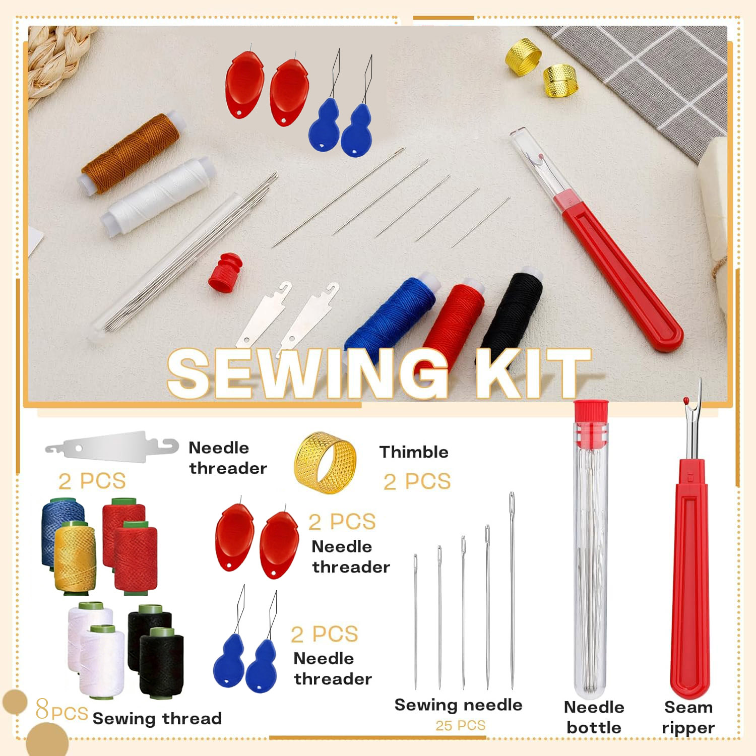 Sewing Garments - Kit di 43 Aghi da Cucito