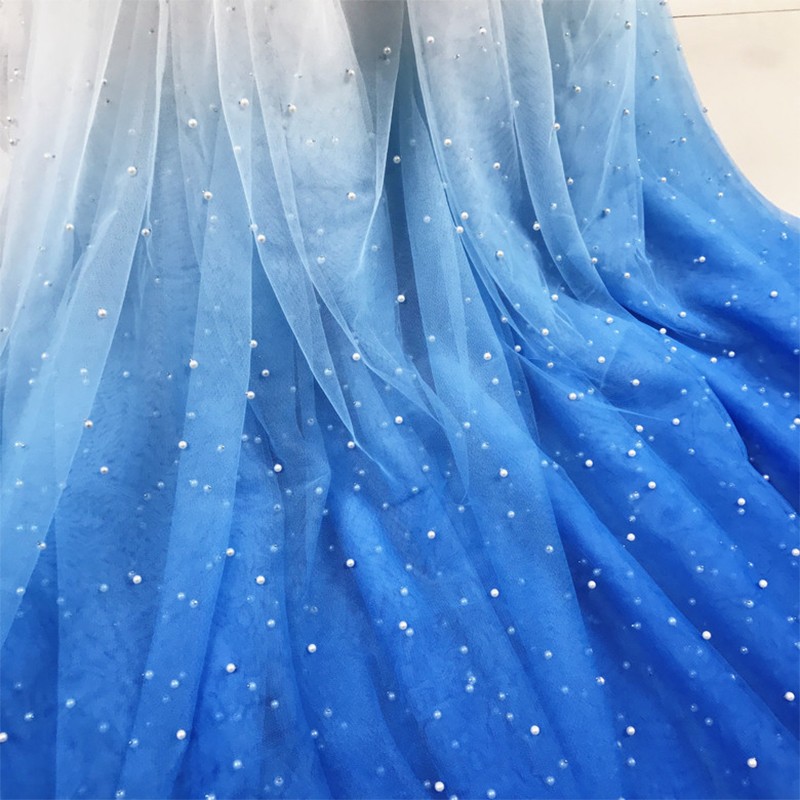 Sewing Batik Fabric - Tessuto in Tulle Sfumato con Rete
