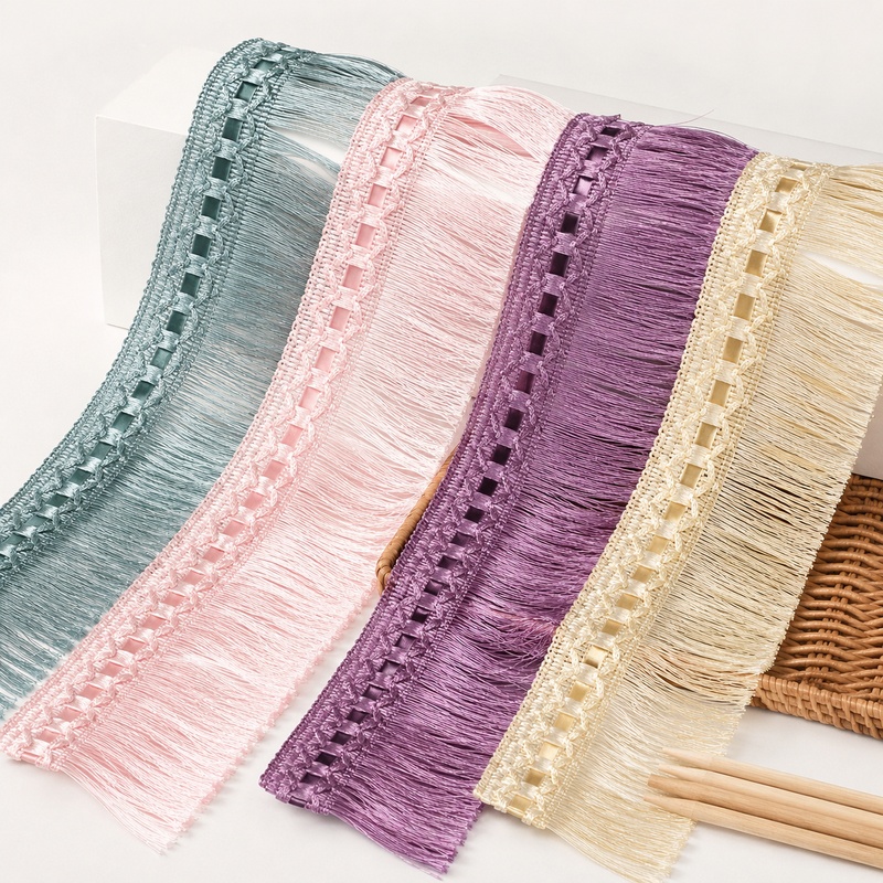 Textile And Sewing Supply - Nastro in pizzo con frange in