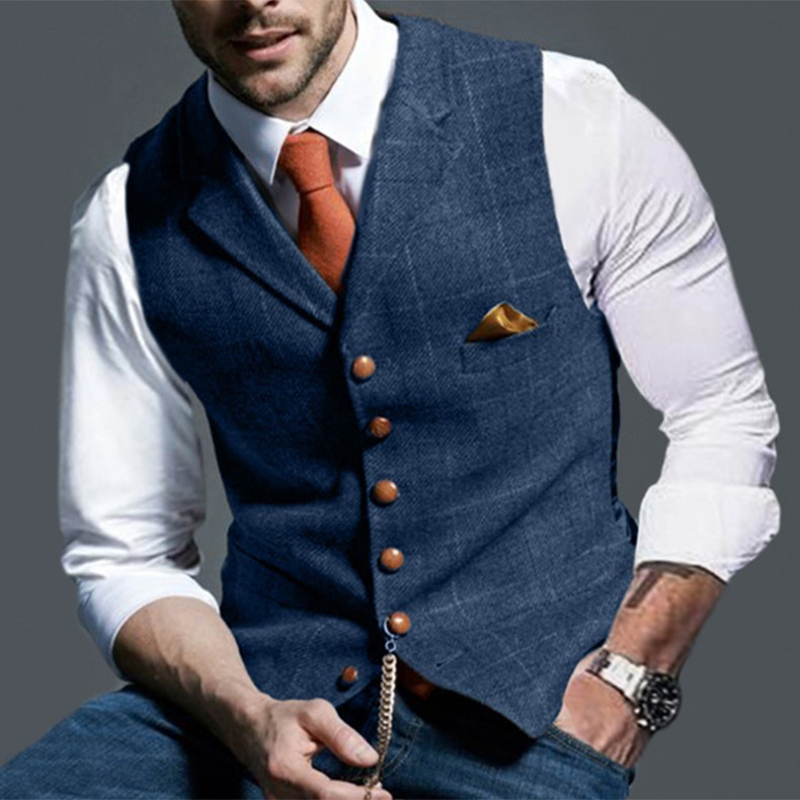 Gilet da uomo di moda risvolto - Sewing Tweed recensione e prezzo