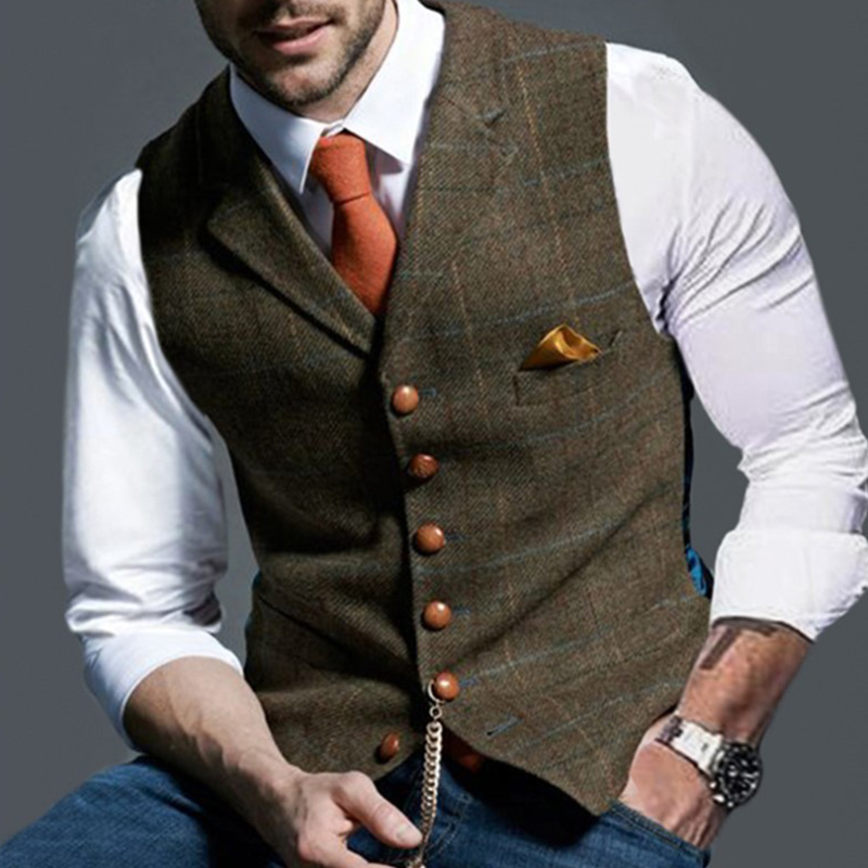 Gilet da uomo di moda risvolto - Sewing Tweed recensione e prezzo